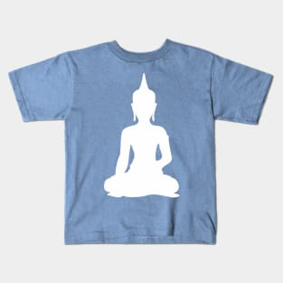 Grey and White Buddha Kids T-Shirt